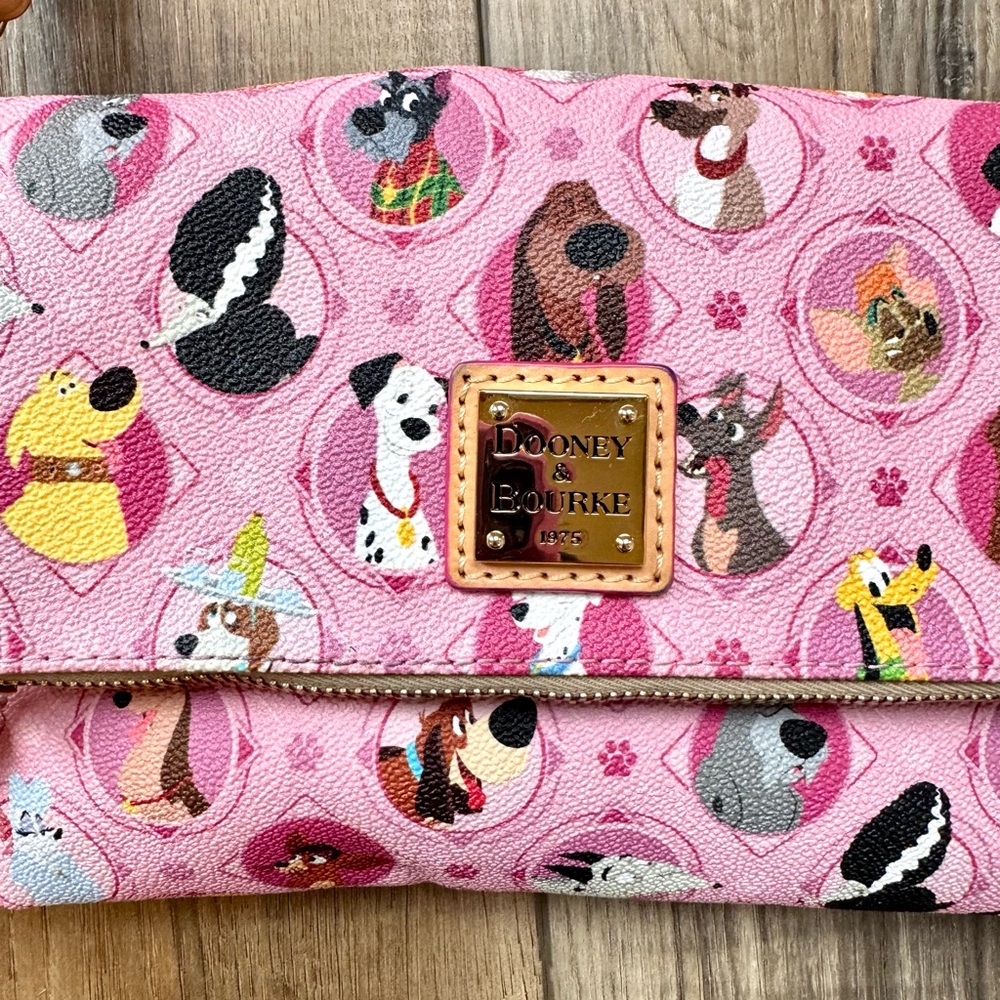 Dooney & Bourke Pink Dog Motif Crossbody with Tassel - Picture 2 of 8